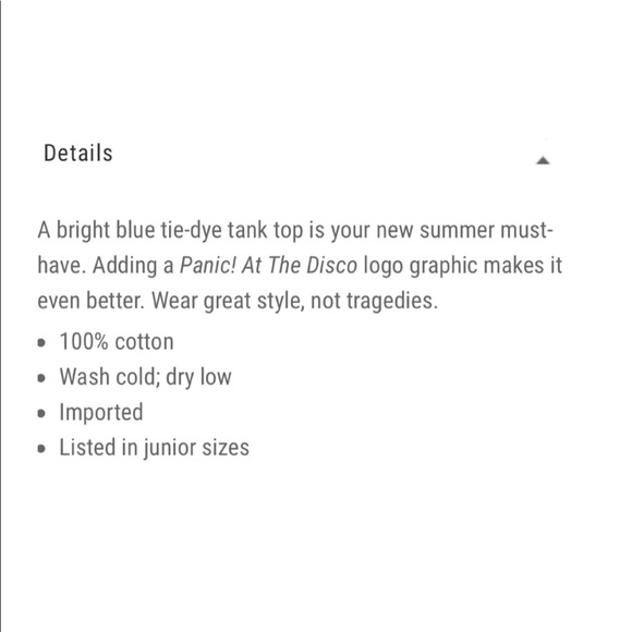 Panic! At The Disco Tie Dye Top - Picture 5 of 5